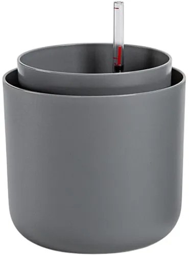 Plastia Samozavlažovací kvetináč Tolita sivá, pr. 16 cm, pr. 16 cm