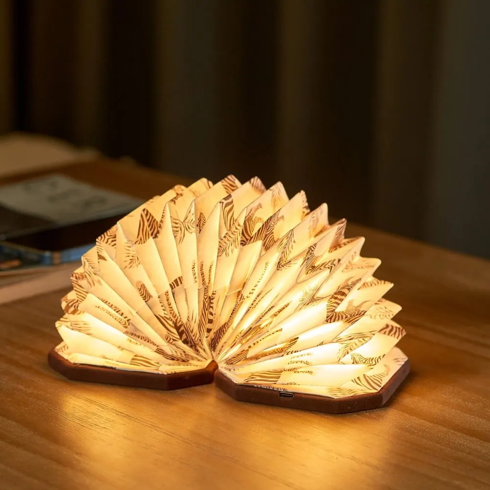 Tmavohnedá svetelná dekorácia na USB Velvet Accordion – Gingko