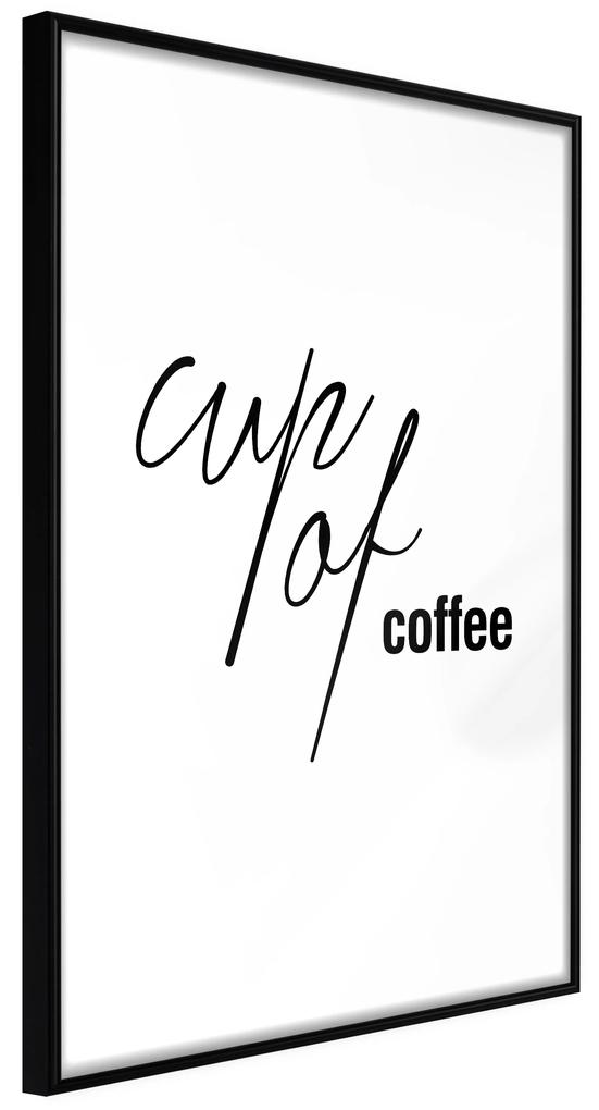 Artgeist Plagát - Cup of Coffee [Poster] Veľkosť: 20x30, Verzia: Zlatý rám