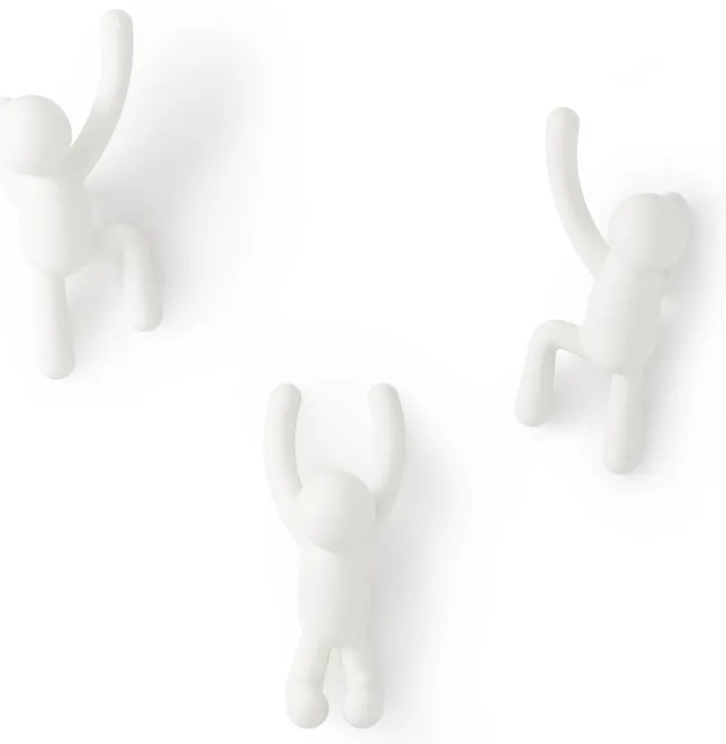 Nástenné plastové háčiky v súprave 3 ks Buddy - Umbra