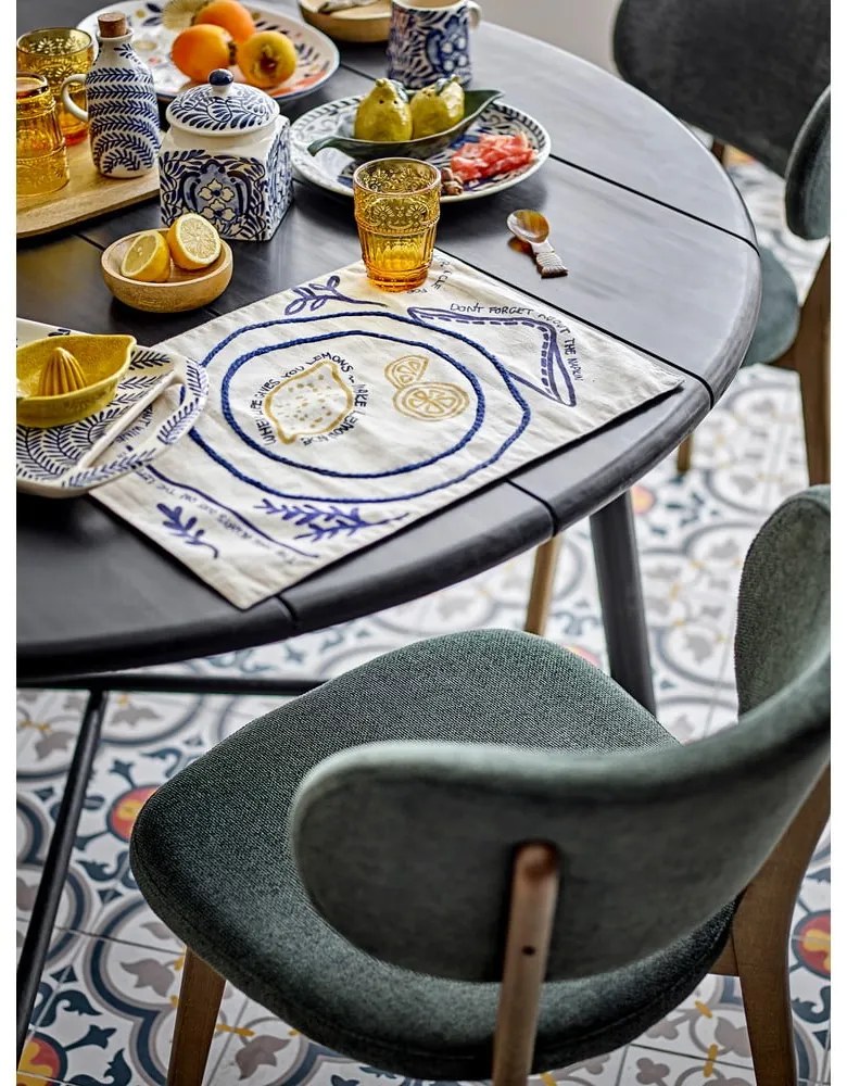 Tmavozelená/hnedá jedálenská stolička Cally – Bloomingville