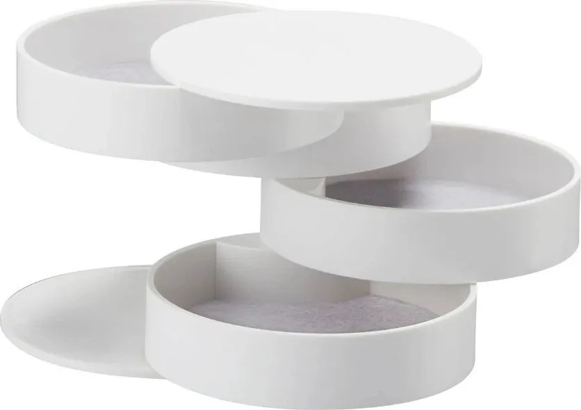 Biela poschodová šperkovnica YAMAZAKI Tower