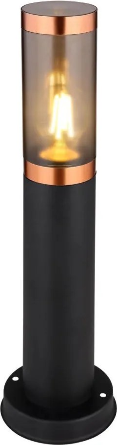 Globo 3158BC - Vonkajšia lampa BOSTON 1xE27/23W/230V IP44 45 cm čierna/meď