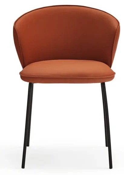 Oranžové čalúnené jedálenské kreslá v súprave 2 ks Add – Teulat