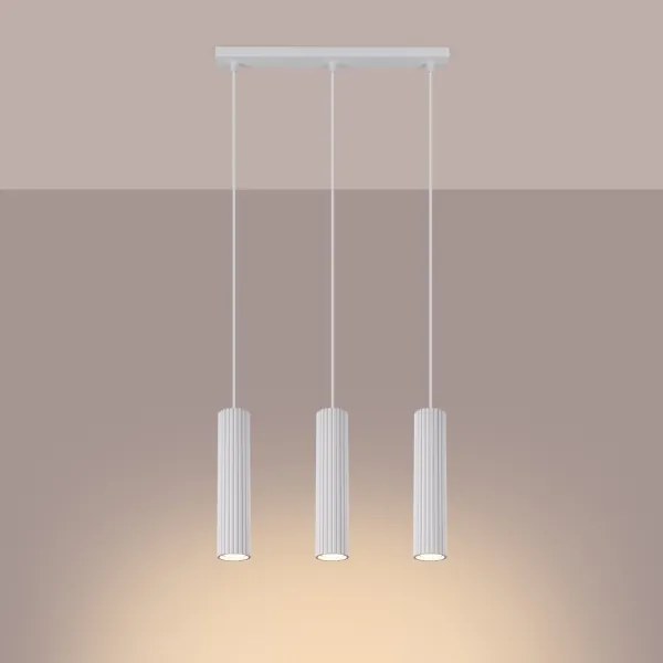 Sollux SL.1537 - Luster na lanku KARBON 3xGU10/10W/230V biela
