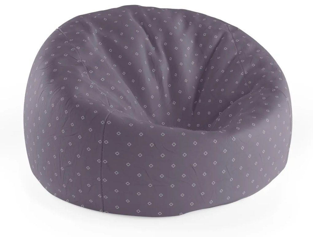 Sablio Sedací vak Cocoon Bílé čtverce - 75 x 45 x 35 cm