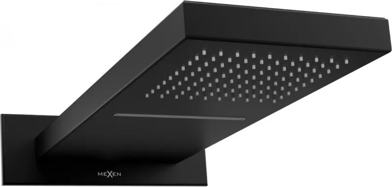 Mexen Waterfall sprchová hlavica 50 x 22 cm, čierna- 79195-70