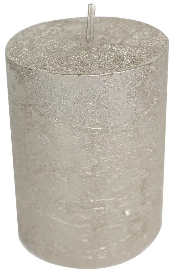 Metalická sviečka Champagne - Ø10 * 20cm
