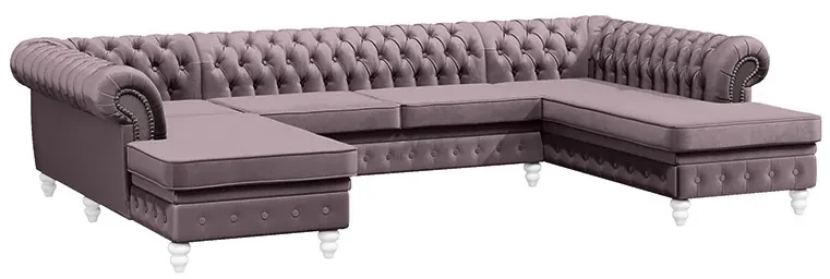 PROXIMA.store - Luxusná sedačka CHESTERFIELD LONG U FARBA NÔH: čierna, DRUH LÁTKY: TORRE - 17, FARBA OZDOBNÝCH ŠPENDLÍKOV: barok