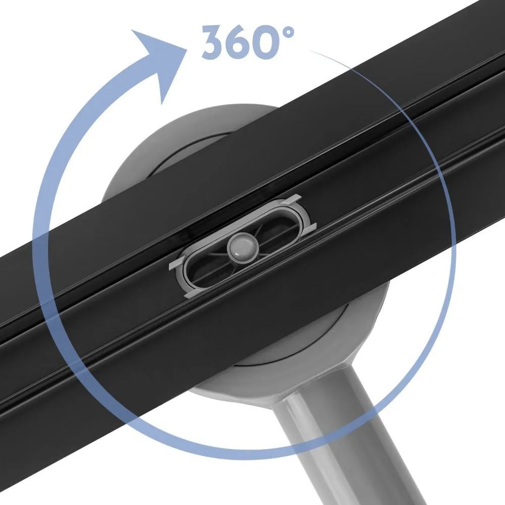 Rea Neox Slim Pro, sprchový odtokový žľab 50cm, čierna matná, REA-G2744