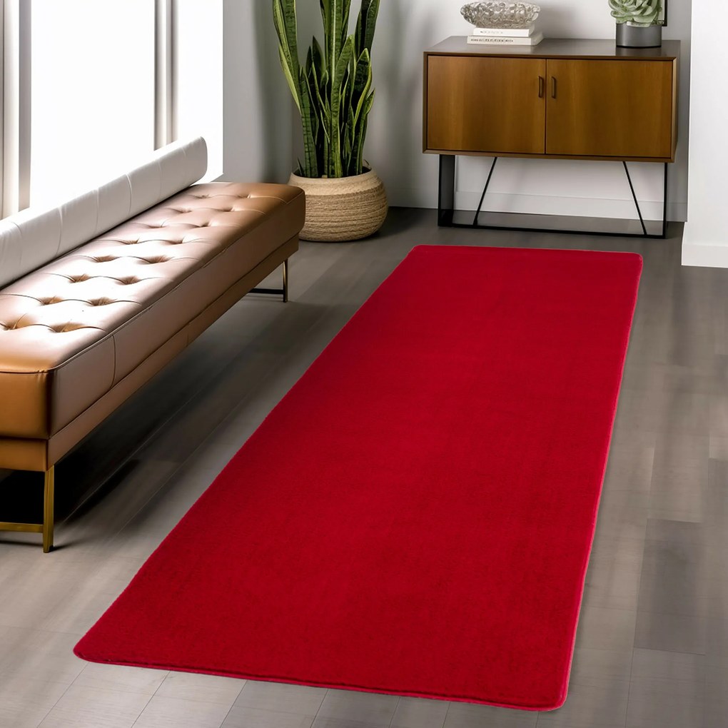 Ayyildiz, Koberec behúň Joy 1400 red, 80x250, červená, chodba / predsieň