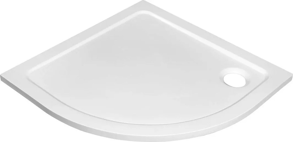 Aqualine TECMI sprchová vanička z liateho mramoru, štvrťkruh 90x90x3cm, R55 PQ559