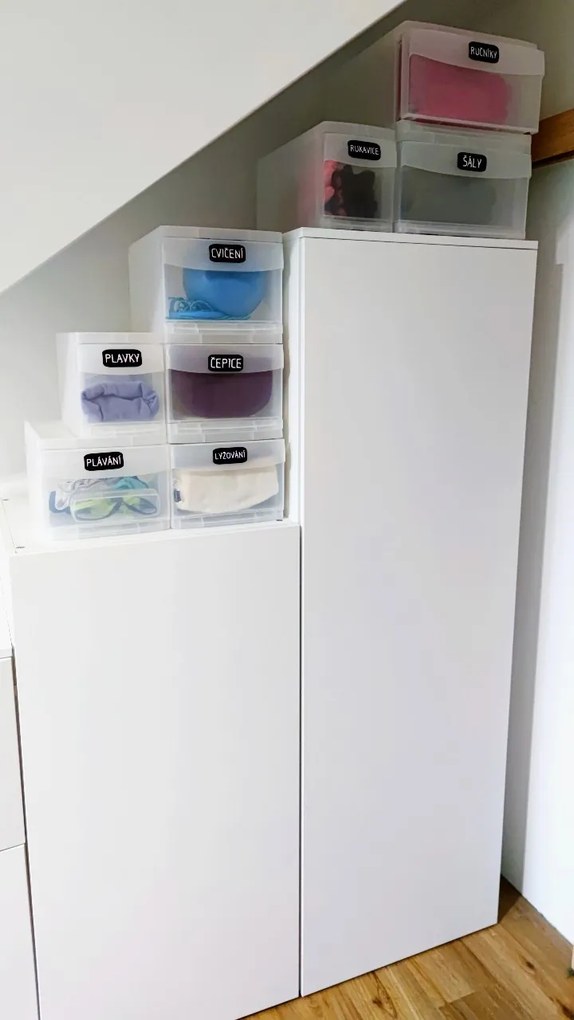 DUO M - Box se 2 zásuvkami (A4), úložný box vysunovací, transparentní Rotho SYSTEMIX