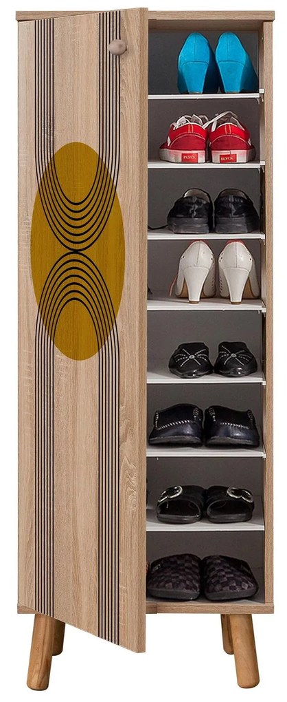 Predsieňová zostava Beside 21 (dub sonoma + antracit). Akcia -18%. Vlastná spoľahlivá doprava až k Vám domov. 1093985