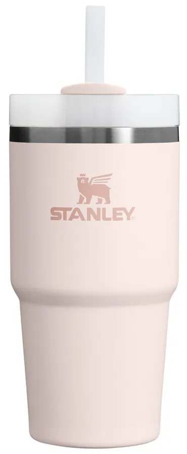 Svetloružová termoska so slamkou z nehrdzavejúcej ocele 600 ml Quencher H2.0 FlowState Tumbler Rose Quartz – Stanley