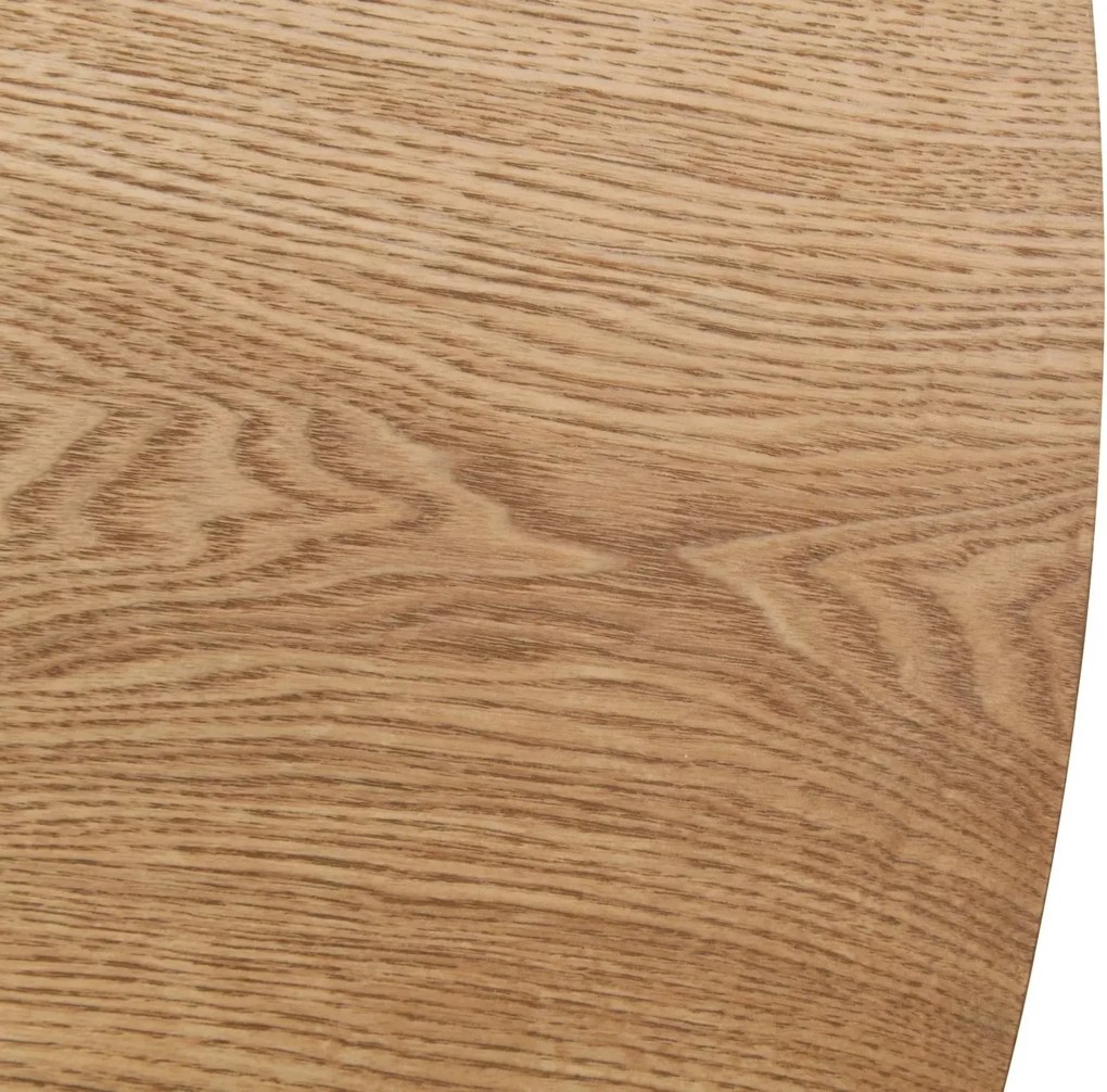 Kulatý jídelní stůl Angel 120 cm dub přírodní/černý