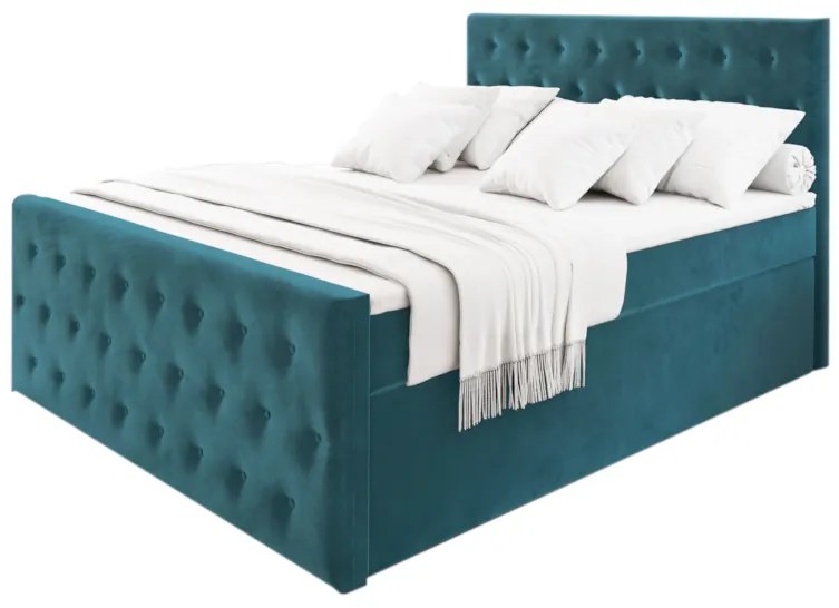 Čalúnená posteľ boxspring FONDI, 160x200, casablanca 13