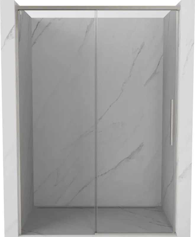 Mexen Rox, posuvné sprchové dvere 150 cm, 8mm číre sklo, oceľový profil, 8C2-150-000-97-00