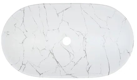 COMAD UN-LENA-MW17 - Umývadlo na dosku LENA 61,5x36 cm keramika/matná biela