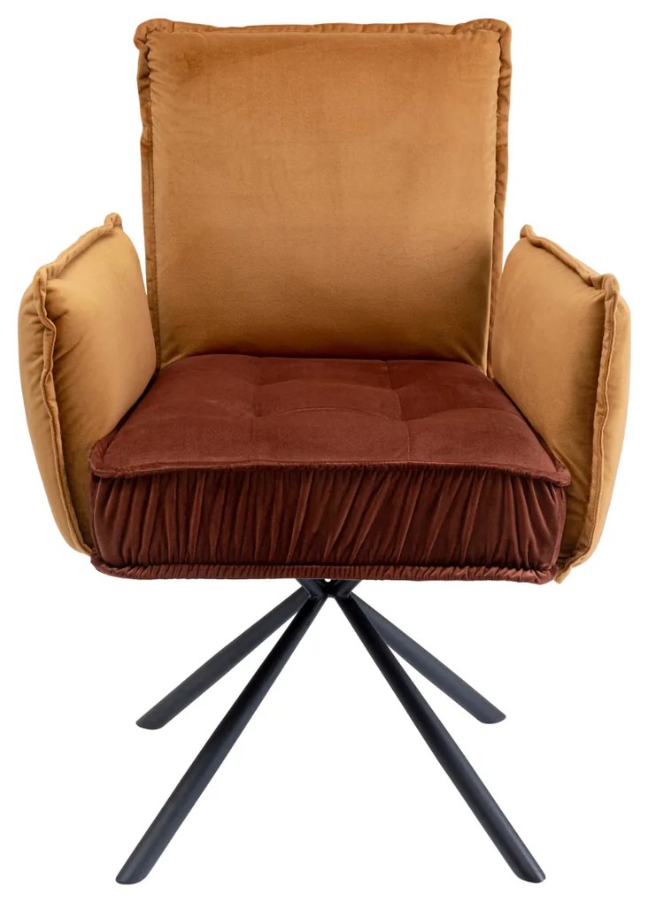 Chelsea stolička s podrúčkami hnedá