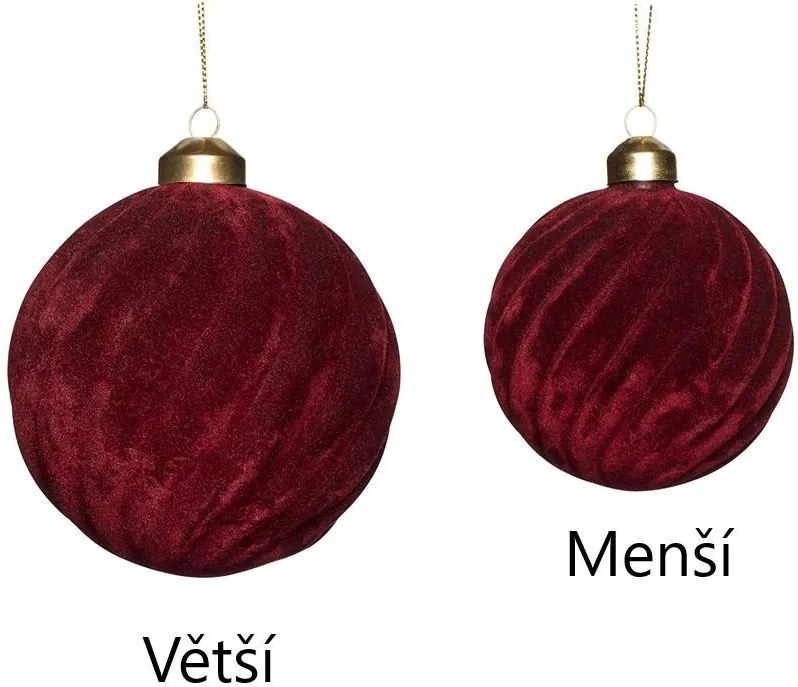 Hübsch Vánoční ozdoba Burgundy Velur Menší