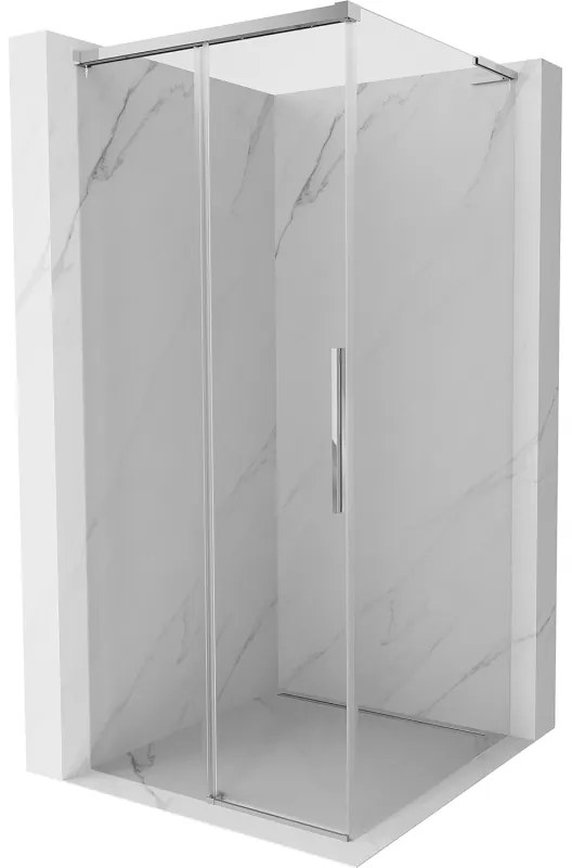 Mexen Rox, L posuvná sprchová kabína 120 x 120 cm, 8mm číre sklo, chrómový profil, 8C2L-120-120-01-00