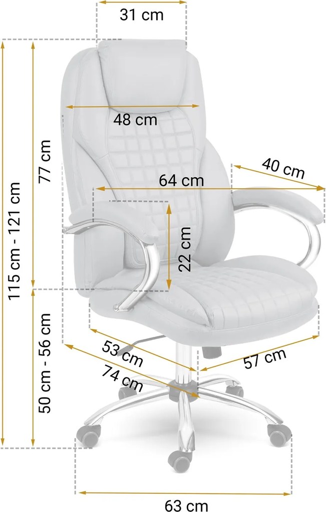 Kancelárska stolička Sofotel Batory 240801 - sivá