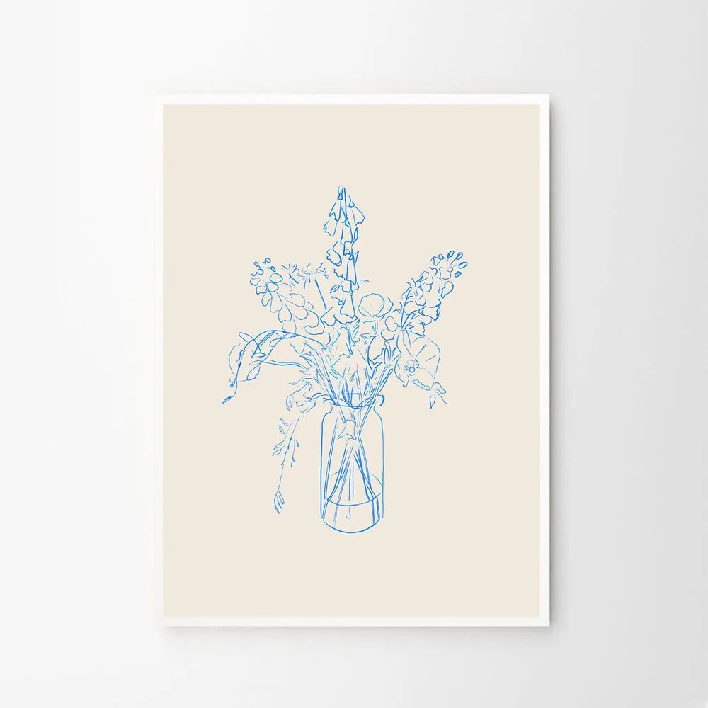 Moikka Plagát Flower Study by Chloe Purpero Johnson 40x50