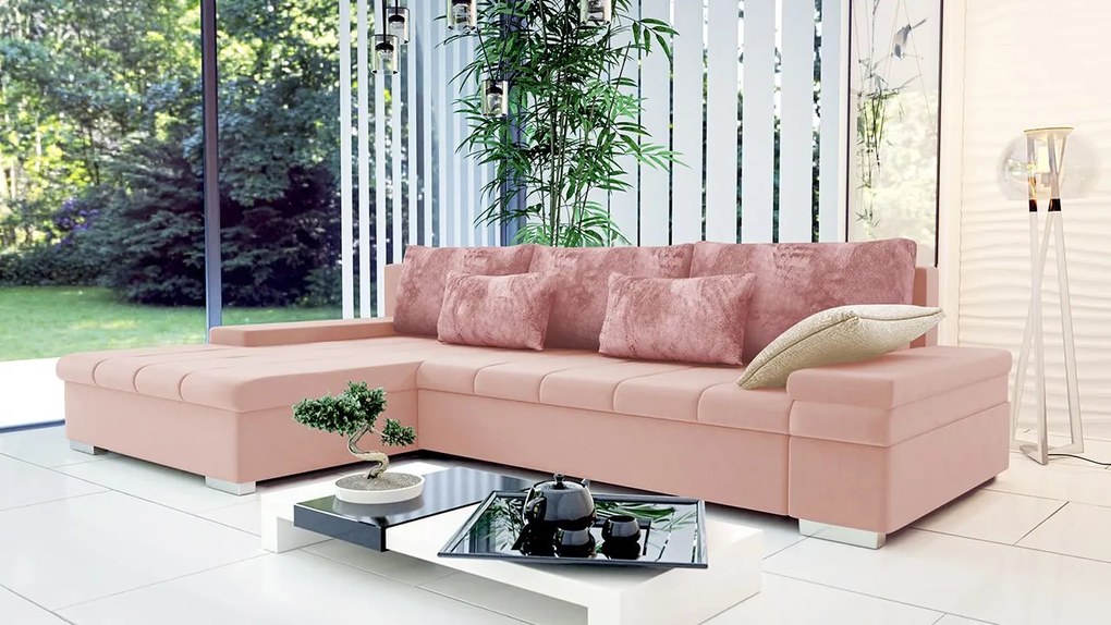 Rohová sedacia súprava Kanton Premium, Dostupné poťahy: Zoya 03 + Zoya 03 + Piano 02, Strana: pravá