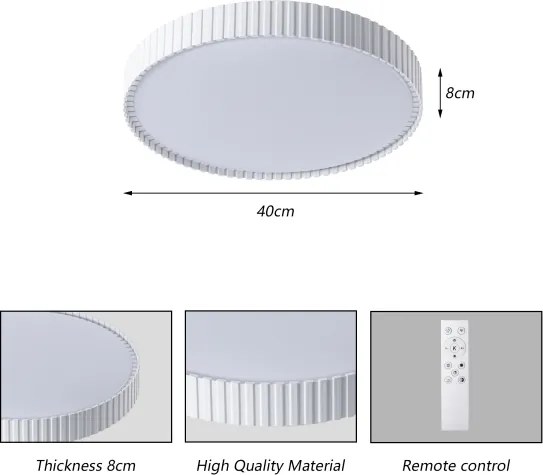 Brilagi - stmievateľné LED stropné svietidlo CORVO LED/54W/230V 3000-6000K biela priemer 40 cm +DO