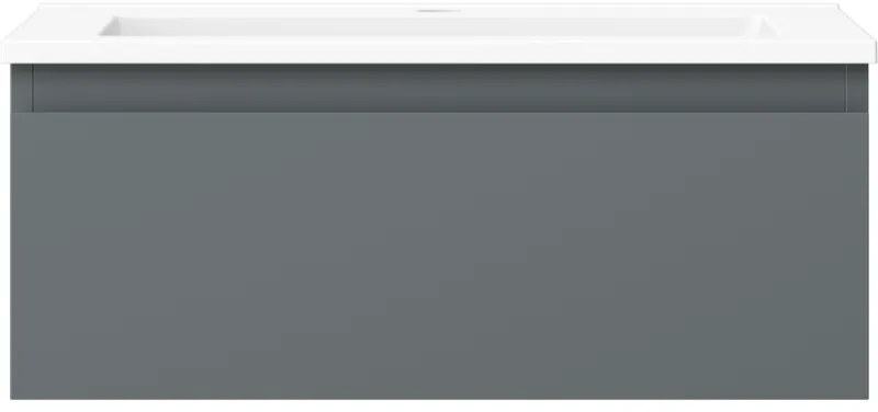 Mexen Orio, kúpeľňová skrinka 60 cm s umývadlom Otis, 1 zásuvka, grafitová matná/biela matná, 91A10-06023-1-BF66-W18M01