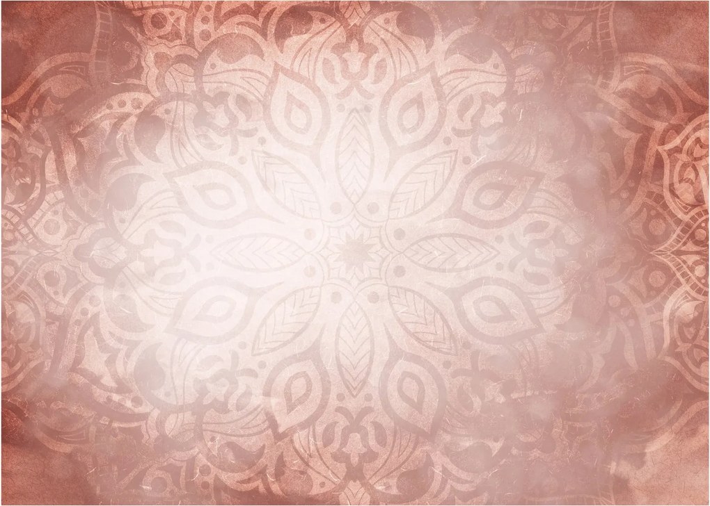 Sklenený obraz - Ružová mandala (70x50 cm)
