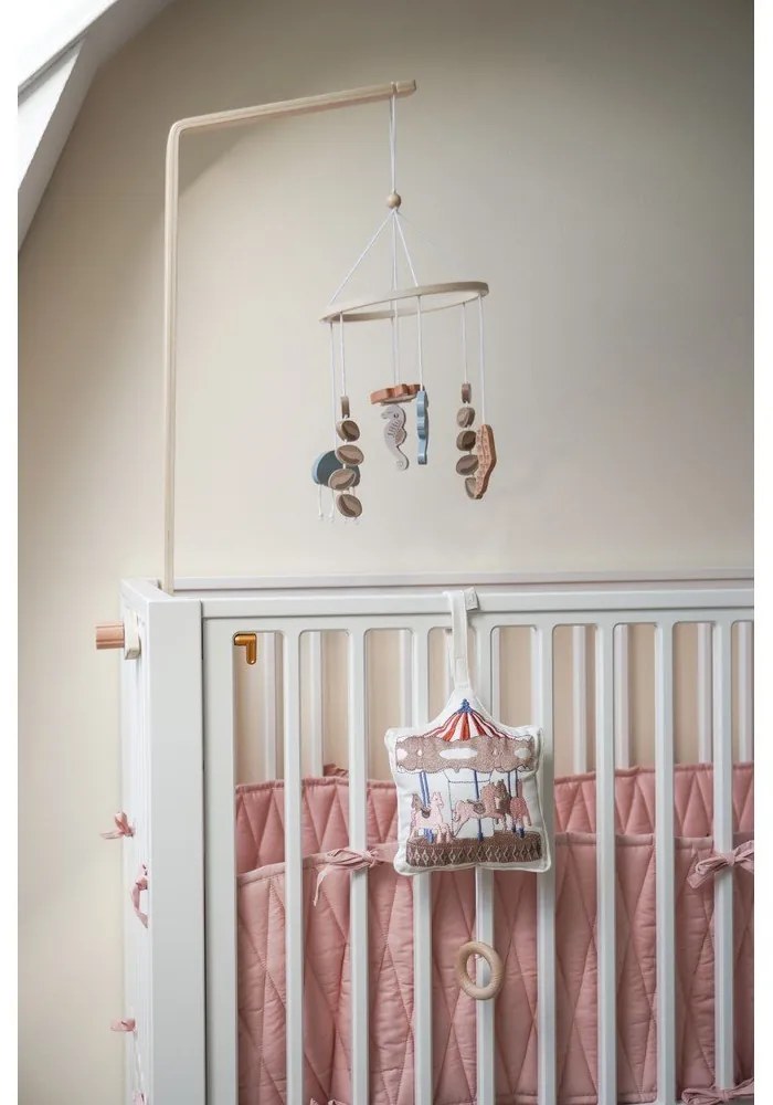 Svetloružový mantinel do postieľky z Bio bavlny 365 cm Blossom Pink – Cam Cam Copenhagen