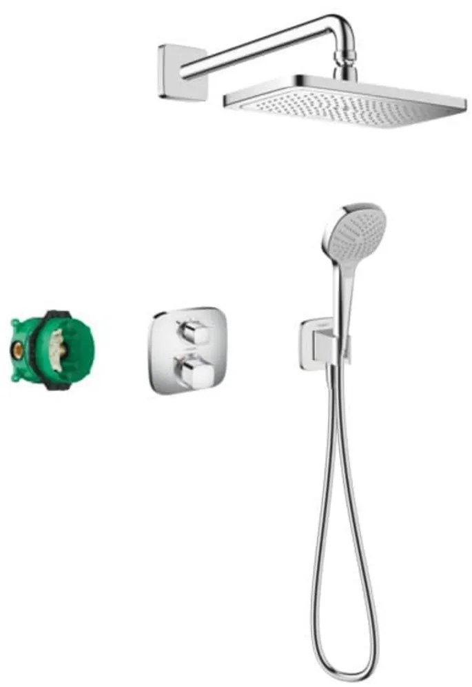 Sprchový systém Hansgrohe Croma E pod omietku s termostatickou batériou chróm 27953000