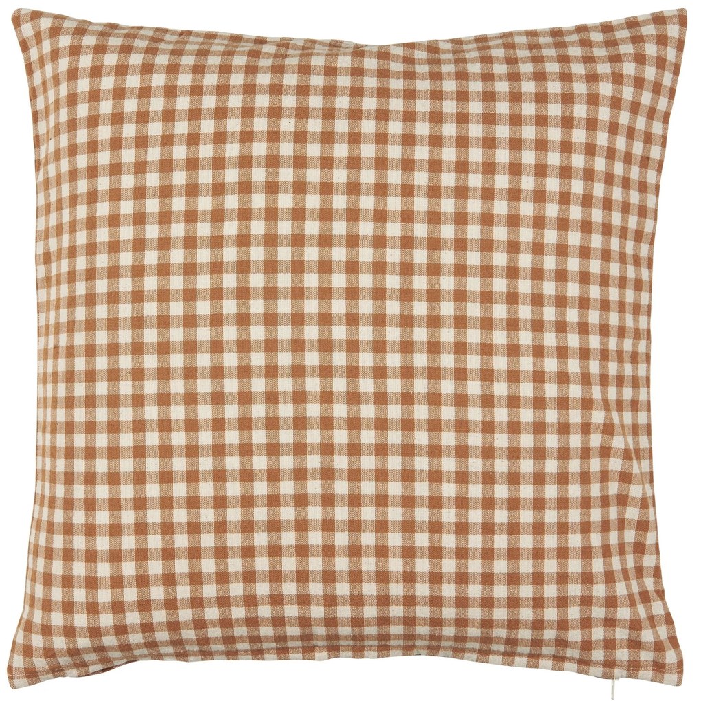 Ib Laursen Poťah na vankúš Luca Brown Small Checks 50 x 50 cm