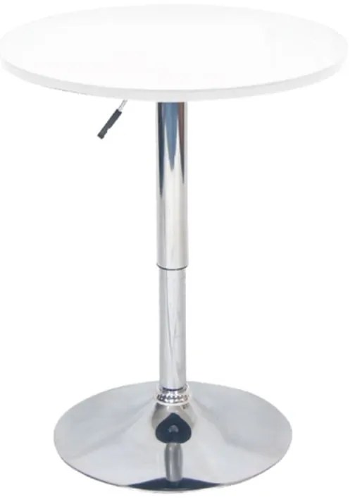 Kondela Barový stôl, BRANY NEW, s nastaviteľnou výškou, biela