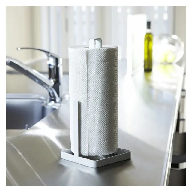 Biely stojan na kuchynské papierové utierky YAMAZAKI Tower