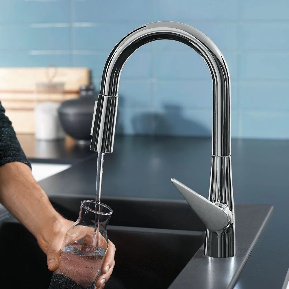 HANSGROHE Talis M51 páková drezová batéria s vyťažiteľnou sprškou s prepínaním, 2jet, výška výtoku 152 mm, chróm, 72815000