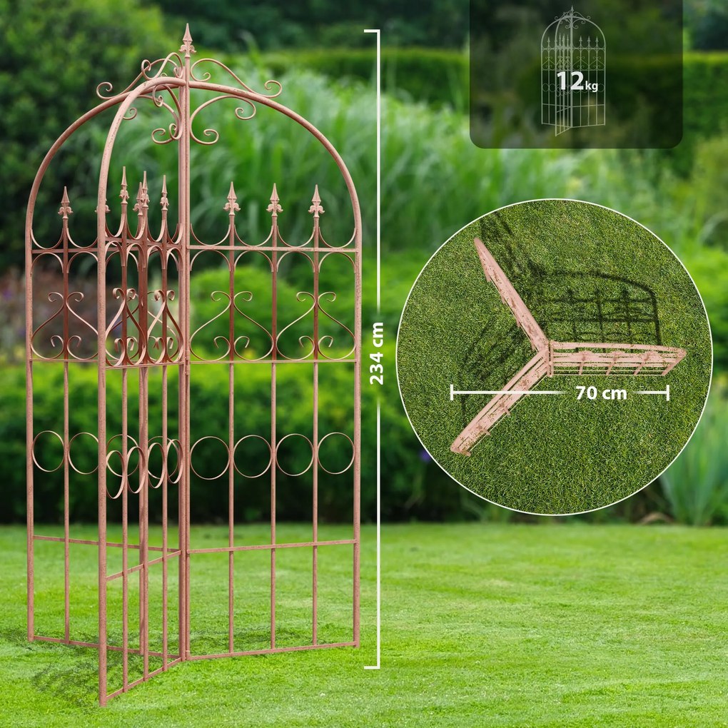 Mriežka na popínavé rastliny Flowton - hnedá