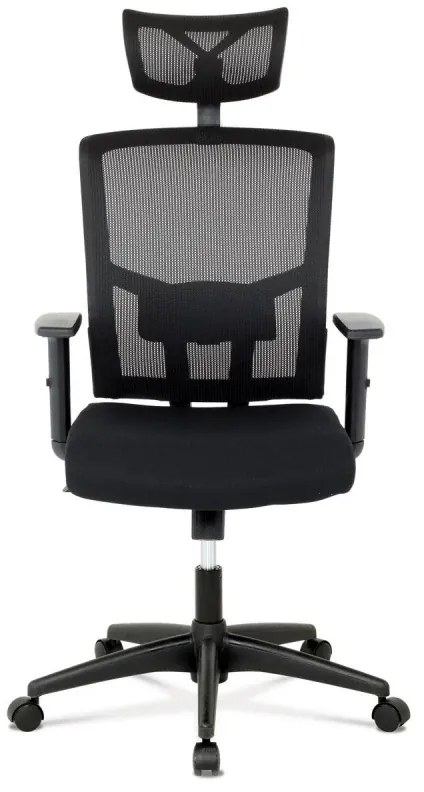 Kancelárska stolička s podhlavníkom čierna