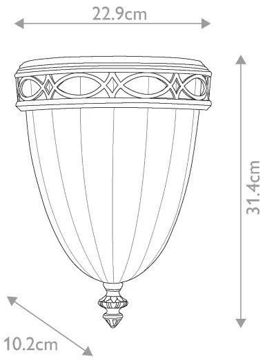 Feiss - Nástenné svietidlo DRAWING ROOM 1xE27/60W/230V bronz