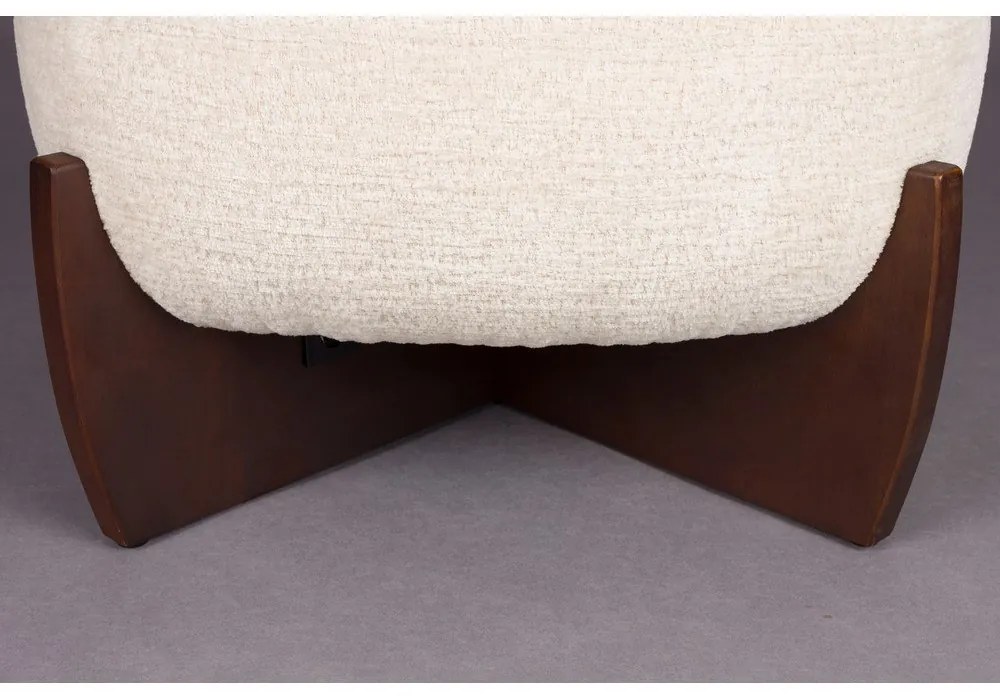 Béžová podnožka z textílie buklé Emilius – Dutchbone