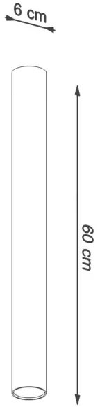 Sollux SL.1003 - Bodové svietidlo LAGOS 1xGU10/10W/230V 60 cm čierna