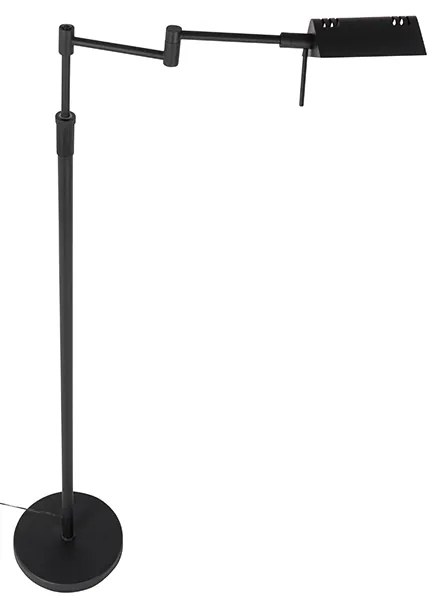 Dizajnová stojaca lampa čierna vrátane LED s dotykovým stmievačom - Notia