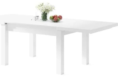 Rozkladací jedálenský stôl RALF biely pre 12 osôb