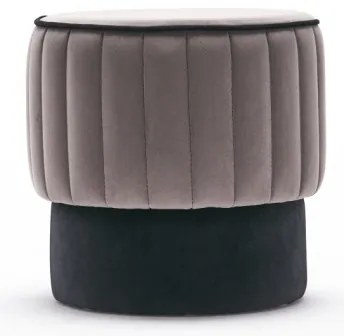 Taburet ROSE 40 cm sivo-čierny