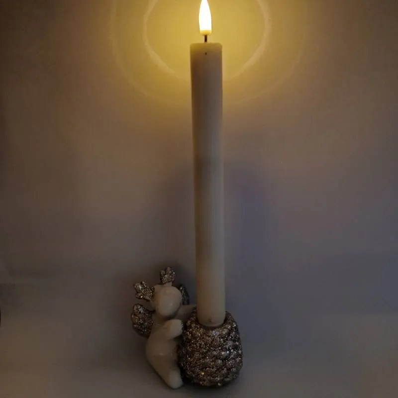 DECOLED Keramický svietnik, 9,5 x 9 x 8 cm