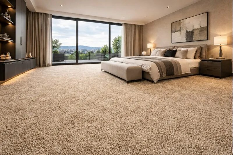 Associated Weavers, Metrážny koberec Batik 34, na mieru, šíře 4m, béžová, filc, obývacia izba