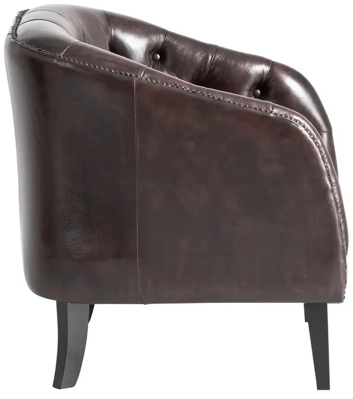 furniture-nabytek.cz - Křeslo Chesterfield Oakland z pravé kůže, hnědé