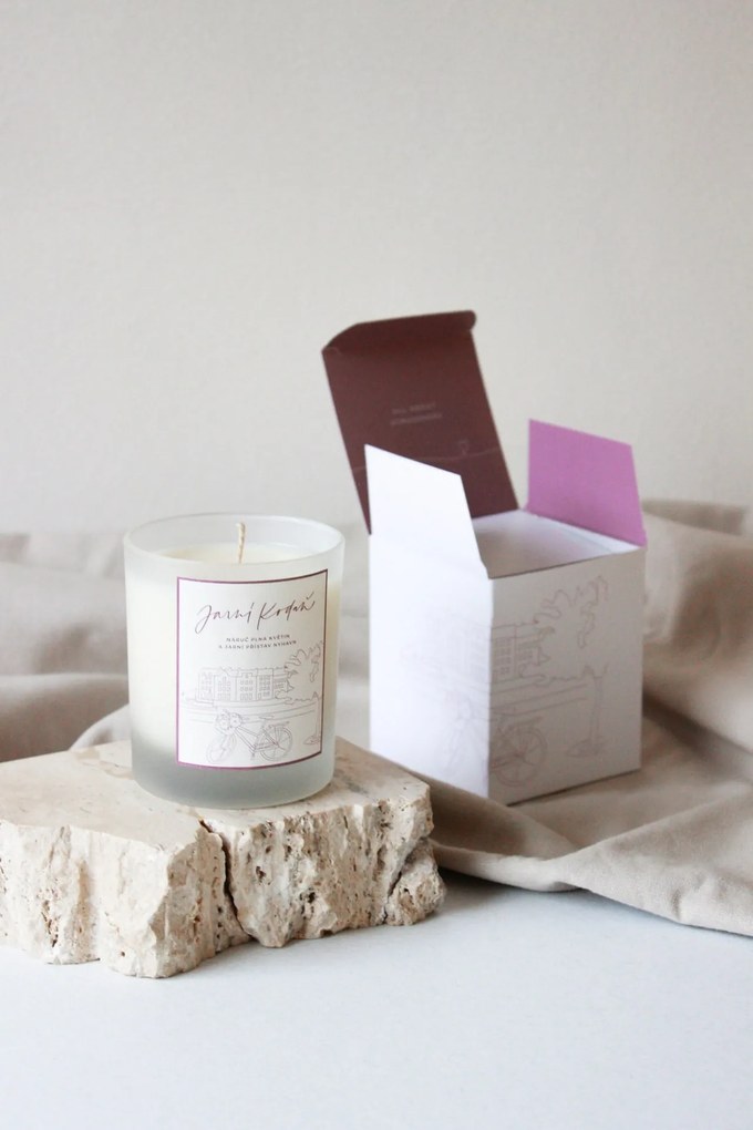 Bella Rose Ručne liata sójová sviečka Jarní Kodaň 220 g